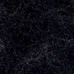 Deep black quartz with creamy vanilla veining for dramatic contrast. Black quartz surface with creamy vanilla veins and dramatic contrast.