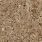 Deep brown quartz with chocolate tones and fine speckles. Deep brown quartz surface with chocolate truffle tones and fine speckled texture.