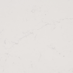 Delicate Alabaster White quartz slab featuring a creamy white base with faint grey veining, perfect for bright countertops and backsplashes. Alabaster White quartz slab with creamy white background and faint grey veining