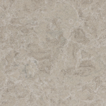 Cambria Buxton quartz with sandy beige tones and gentle taupe and gray speckling in Forest Park Buxton quartz slab featuring a sandy beige background with subtle taupe and gray speckles in Forest Park