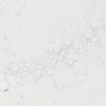 Elegant Calacatta Ida quartz slab featuring a pristine white base with delicate grey veining, ideal for sophisticated countertops and backsplashes. Calacatta Ida quartz slab with crisp white background and light grey veining